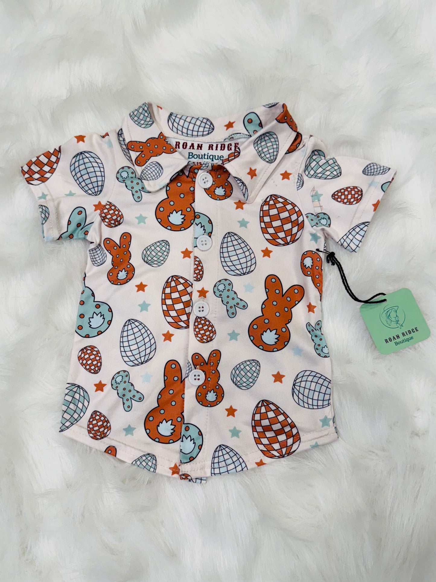 Bunny eggs button shirt